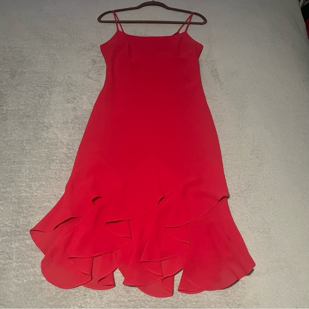 VINTAGE Joseph Ribkoff cocktail red evening dress size 8